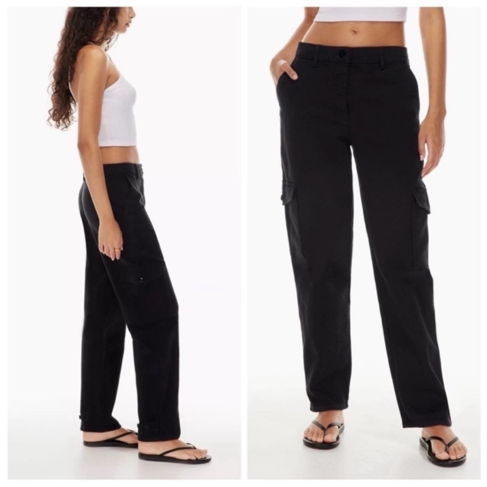 Aritzia Wilfred Free Modern Cargo Utility Pants in Black Sz 2